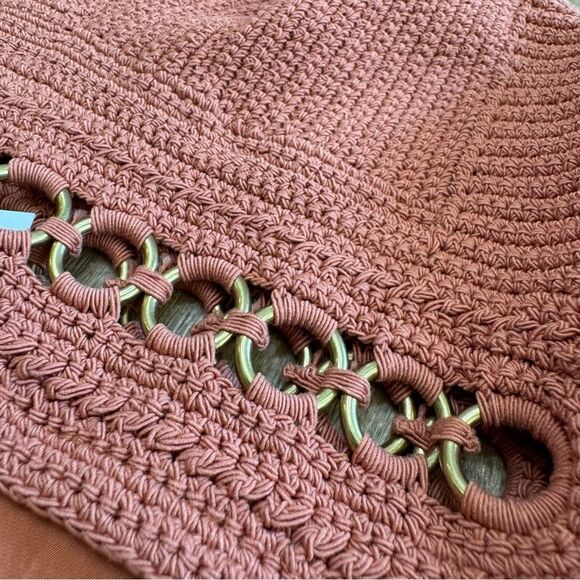 A.L.C. Talia Crochet Satin Midi Dress‎ Size 4 Terracotta Sleeveless $695 - Picture 13 of 13